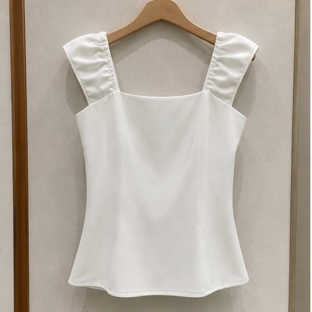 White Puff Sleeve Top